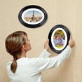 thumbnail image 4 of HLONK Black Classic Oval Wood Picture Frame for Photo Wall Decoration 7 Inch, 4 of 5