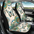 thumbnail image 4 of Yuyamidu Butterfly Automobile Seat Covers 2 Pcs Boho Flowers Car Seat Covers Front Seats Only Waterproof Universal Fit for Auto Truck Van SUV, 4 of 6