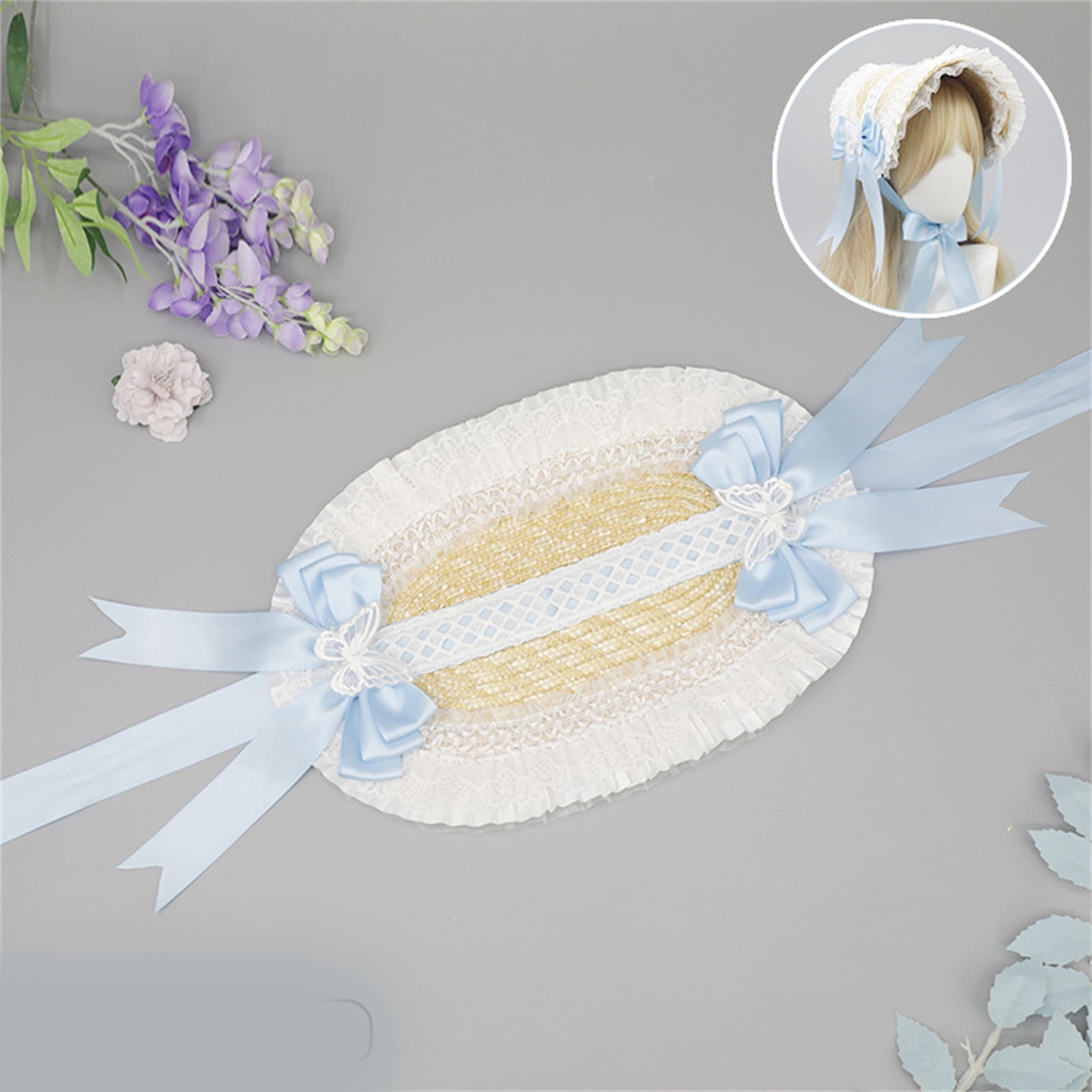 Garden Party Hat Sun Protective Panama Hat For Photography And Daily Wear French Styles Teaparty Bonnet Hat for Women
