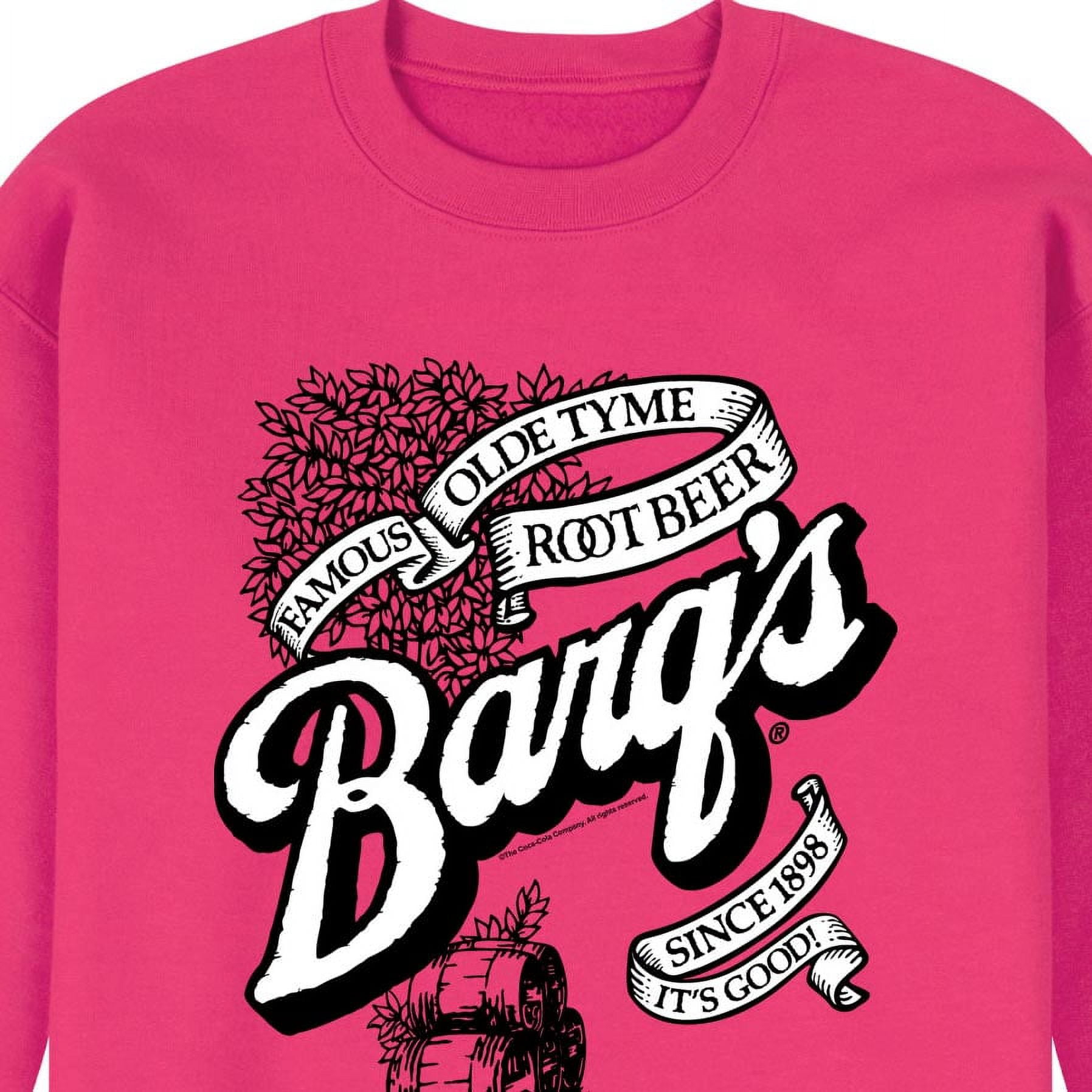 Barq's - Iconic Drinks & Beverages - Famous Olde Tyme Root Beer - Men's Crew Neck Fleece Pullover