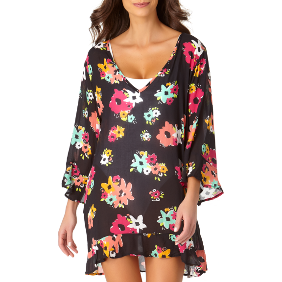 Anne Cole - Flounce V Neck Tunic Cover Up