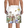thumbnail image 3 of Naloa Herbs and Wildflowers Men's Beach Shorts, Surfing shorts, Swim trunks, Quick Dry Swim Trunks for Surfing Beach Fun - 3X-Large, 3 of 9