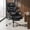 Black, variant on Bigzzia Big and Tall PU Leather Office Chair with Footrest, High Back Executive Office Chair with Lumbar Support and Adjustable Headrests, Brown