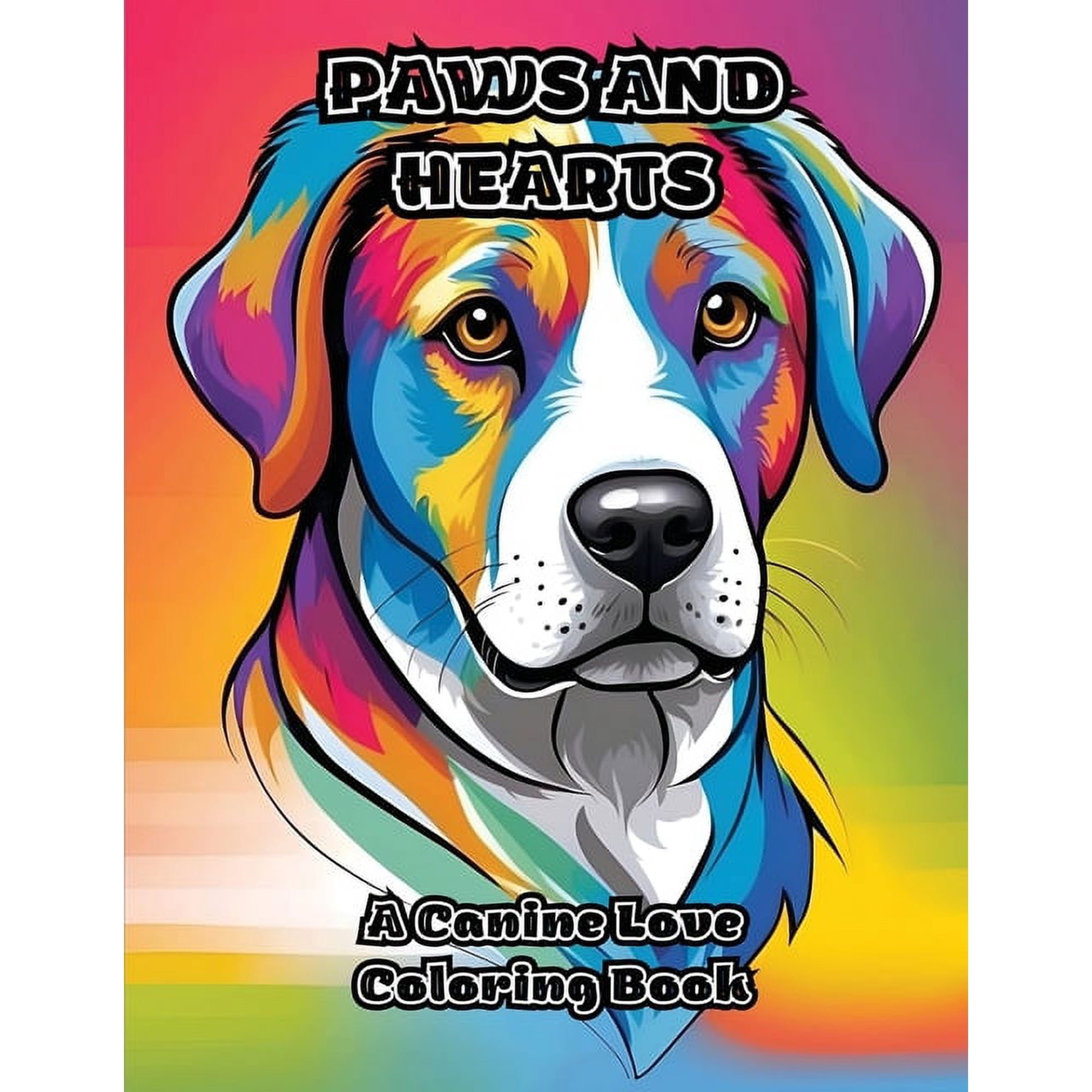 Paws and Hearts: A Canine Love Coloring Book (Paperback)