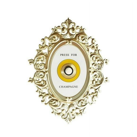 European Retro Champagne Gold Doorbell Decoration Decoration Sound Function Metal Doorbell