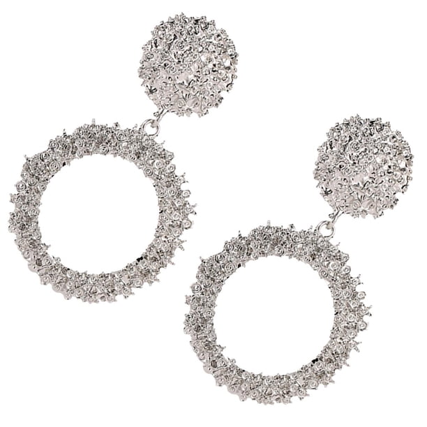 Pendientes Redondos Zulema Frost Ball Loop Hipoalergénicos Plata