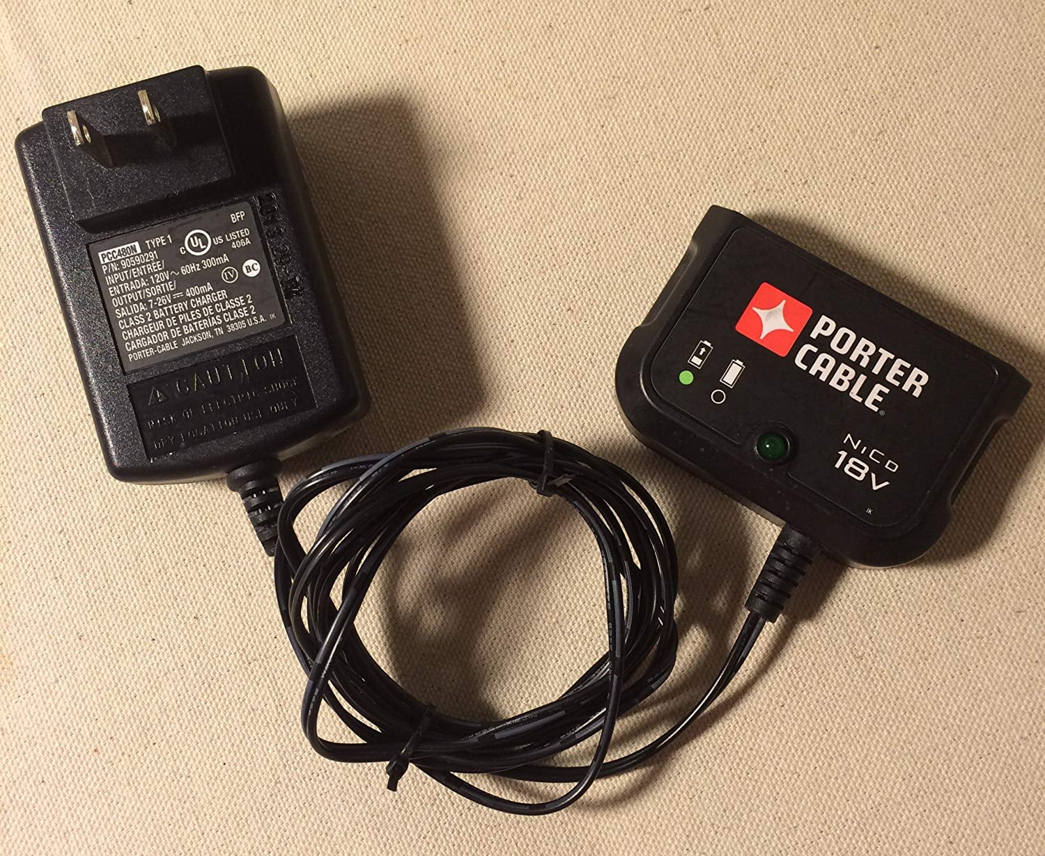 Porter Cable Charger 18V NiCd Battery Charger Model PCC480N for PC18B