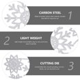 thumbnail image 2 of Miangastore 3pcs Embossing Stencils Silver For DIY Crafts And Christmas, 2 of 8