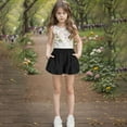 thumbnail image 5 of THDHVS Skorts for Girls,Girls Skorts,Summer Girls Skirts Skorts Built in Shorts Elastic Flared Flowy Tennis Athletic Skirts Skorts for Girls Black 9-10 Years, 5 of 6