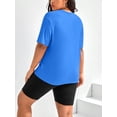 thumbnail image 2 of Women's Plus Size Not My Problem Monkey Print Short Sleeve T-Shirt & Shorts Set, 2 of 6