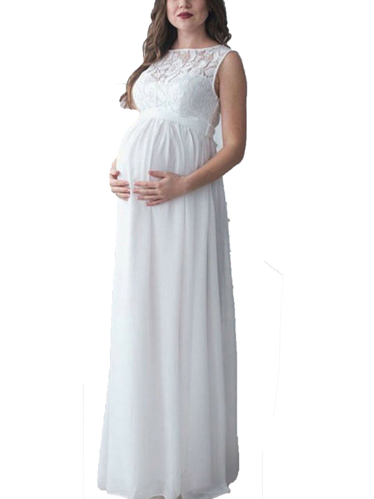 chiffon maternity maxi dress