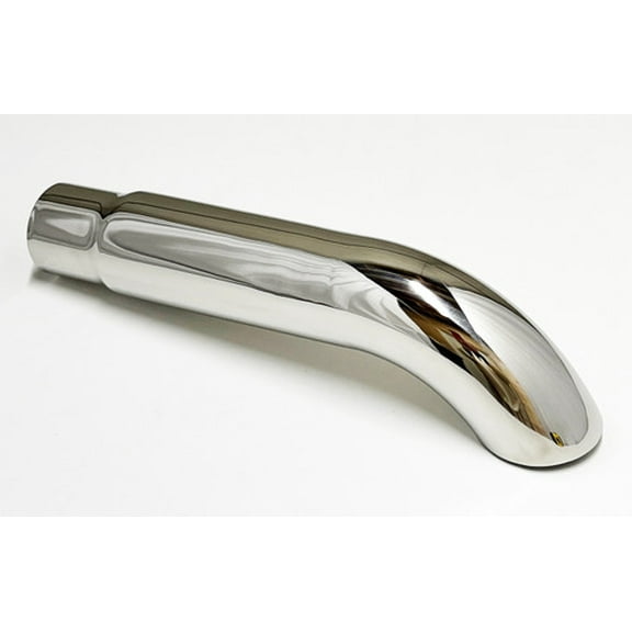 Exhaust Tip 3.00" X 16.00" Long 2.50" Inlet WTD30016-250-HP-SS Turn Down 304 Stainless Steel Wesdon Exhaust Tip
