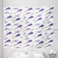 thumbnail image 1 of Floral Tapestry, Image of Repeated Lavender Bouquets from Summer on Plain Backdrop, Fabric Wall Hanging Decor for Bedroom Living Room Dorm, 5 Sizes, Violet Fern Green, by Ambesonne, 1 of 1