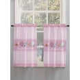 thumbnail image 5 of Pink Summer Coastal Bathroom Window Curtain, Modern Ocean Waves Starfish Shell Light Filtering Coffee Kitchen Curtains, Bedroom Living Room Curtains 2 Panel 84"x54", 5 of 6