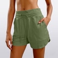 thumbnail image 2 of COMVALUE Women's Athletic Running Shorts 5" Quick Dry Workout Hiking High Waisted Active Exercise (Army Green, XXL), 2 of 5