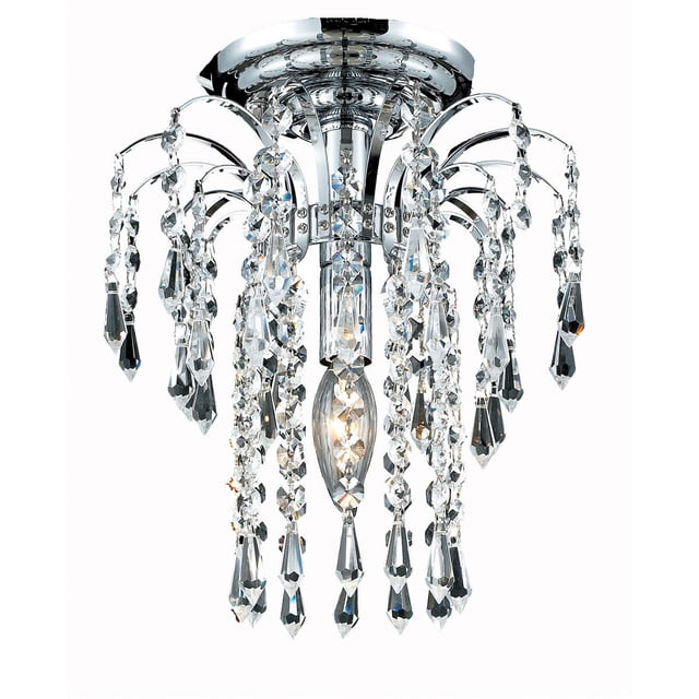 Elegant Lighting Falls 9 Pouces Support Affleurant Cristal Royal en Chrome