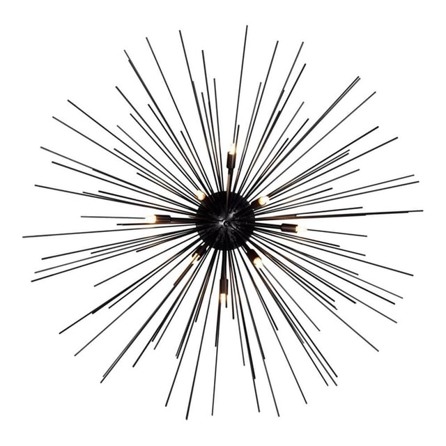 CWI Lighting Savannah 8 Light Flush Mount With Black Finish