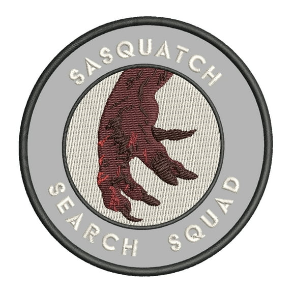 Bigfoot Patrol! Sasquatch Search Squad 3.5" Iron On Or Sew On Embroidered Fabric Badge Patch Unexplained Mysteries Iconic Series