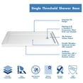 thumbnail image 6 of DreamLine SlimLine 30 in. D x 60 in. W x 2 3/4 in. H Right Drain Single Threshold Shower Base in White, 6 of 7