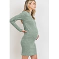 thumbnail image 2 of Long sleeve Maternity Sweater Knit Ribbed Dress, 2 of 3