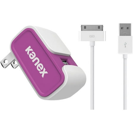 Kanex 2.4-Amp V2 USB Wall Charger and Charge and Sync 30-Pin Cable