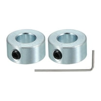 Uxcell Bore 1/2" Shaft Collar 7/8" OD 1/2" Width,Landing Gear Stopper Wheel Collar with M6 Set Screw, Silver 2Pcs