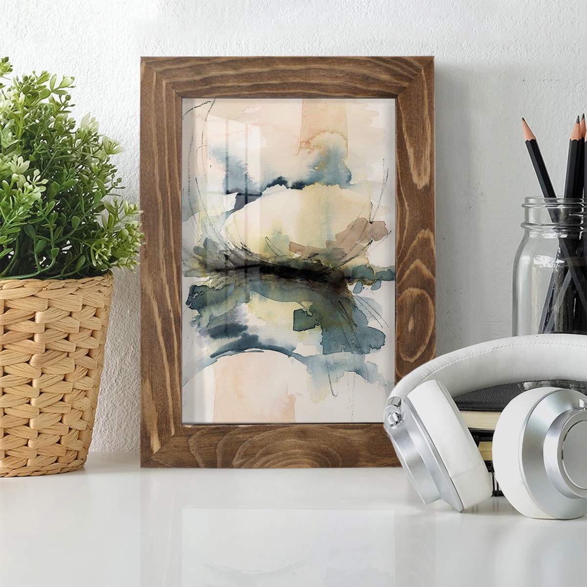 Winter Shoal II - Framed Print w/glass - Walnut