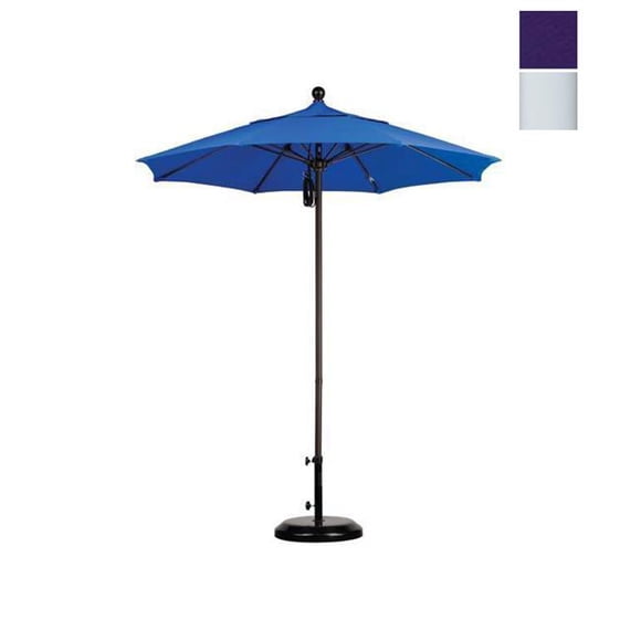 California Umbrella ALTO758170-SA65 7.5 ft. Fiberglass Market Umbrella Pulley Open MWhite-Pacifica-Purple