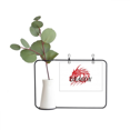 thumbnail image 1 of Eastern Western Wings Mythical Animal Dragon Metal Picture Frame Cerac Vase Decor, 1 of 3