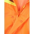 thumbnail image 7 of TiaoBug Men Raincoat Safety Work Rain Gear Waterproof Long Hooded Rain Jacket Coat Poncho Orange 4XL/190, 7 of 7