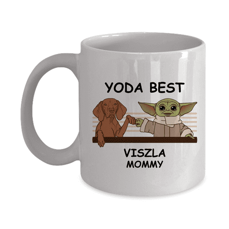 

Yoda Best Viszla Papa - Novelty Gift Mugs for Dog Lovers - Co-Workers Birthday Present Anniversary Valentines Special Occasion Dads Moms Family Christmas - 11oz Funny Coffee Mug