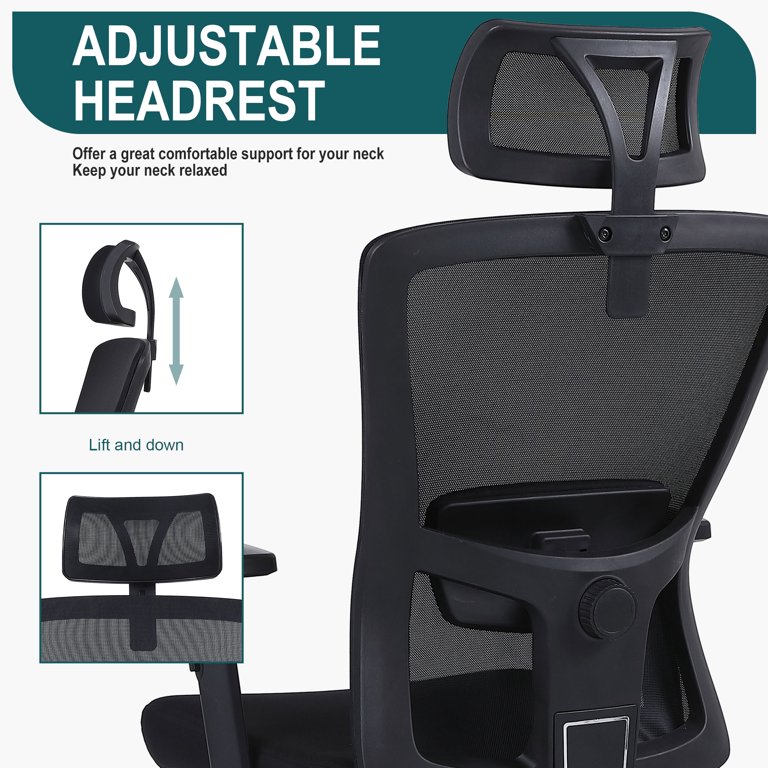 Ergonomic Office Chair Mesh - Seat Depth Adjustable Home Office