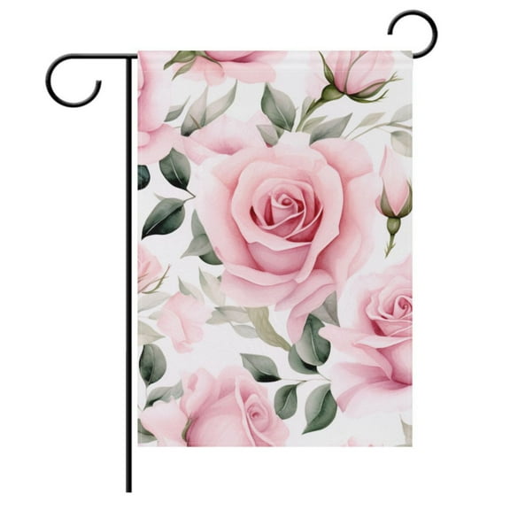 Roses Flowers Garden Flag House Banner Double Sided Outdoor Yard Decoration 28" x 40"