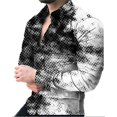 thumbnail image 1 of Camisa con estampado creativo para hombre, tops casuales para exteriores, fiestas, primavera y verano, camisa de manga larga con solapa popular de lujo, talla grande 2024, 1 of 6