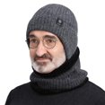 thumbnail image 1 of Men's Winter Knitted Warm Hats Soft Stretch Ear Protection Thickened Knitted Wool Cap Beanie Suitable For Cold Weather Gray, 1 of 6