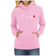 thumbnail image 1 of Hauts de Mode pour Femmes, Pull à Capuche à Manches Longues, Impression Couleur Unie, 1 of 6
