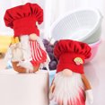 thumbnail image 4 of Navidad Chef de punto rojo Rudolph Adorno de muñeca Decoración de ventanas de muñeca, 4 of 8