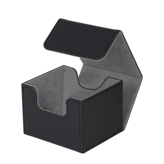 Premium 130 Trading Card Deck Box Organizer for Trading Card Games TCG Gray