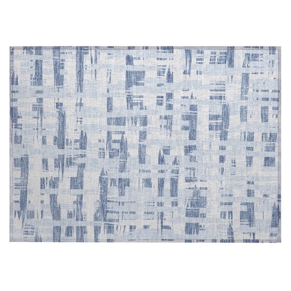 Dalyn Rugs Machine Washable Indoor/Outdoor Chantille Blue 1'8" x 2'6" Rug