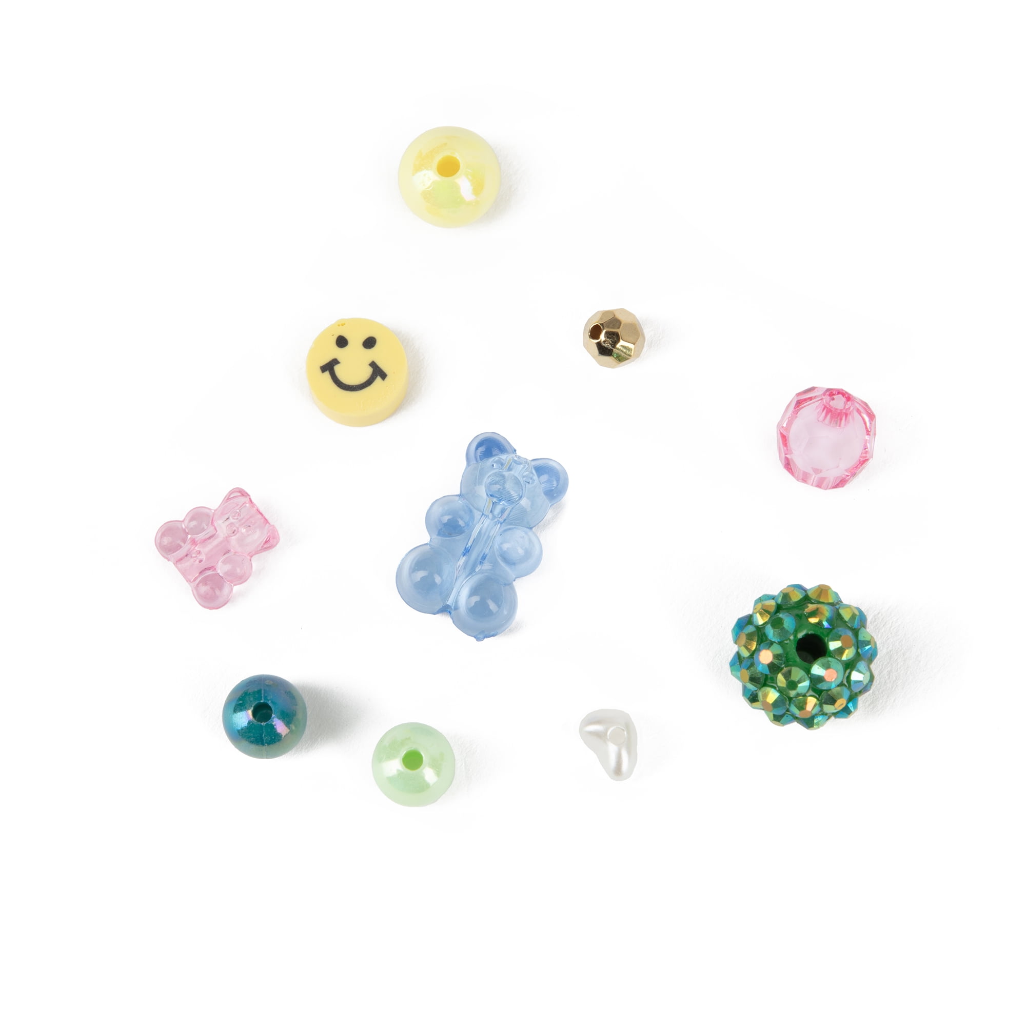 Cousin DIY Pastel Macaroon Acrylic Beads, Smiley Face/Gummy Bear, 135g, 500 Piece, Adult, 69995739