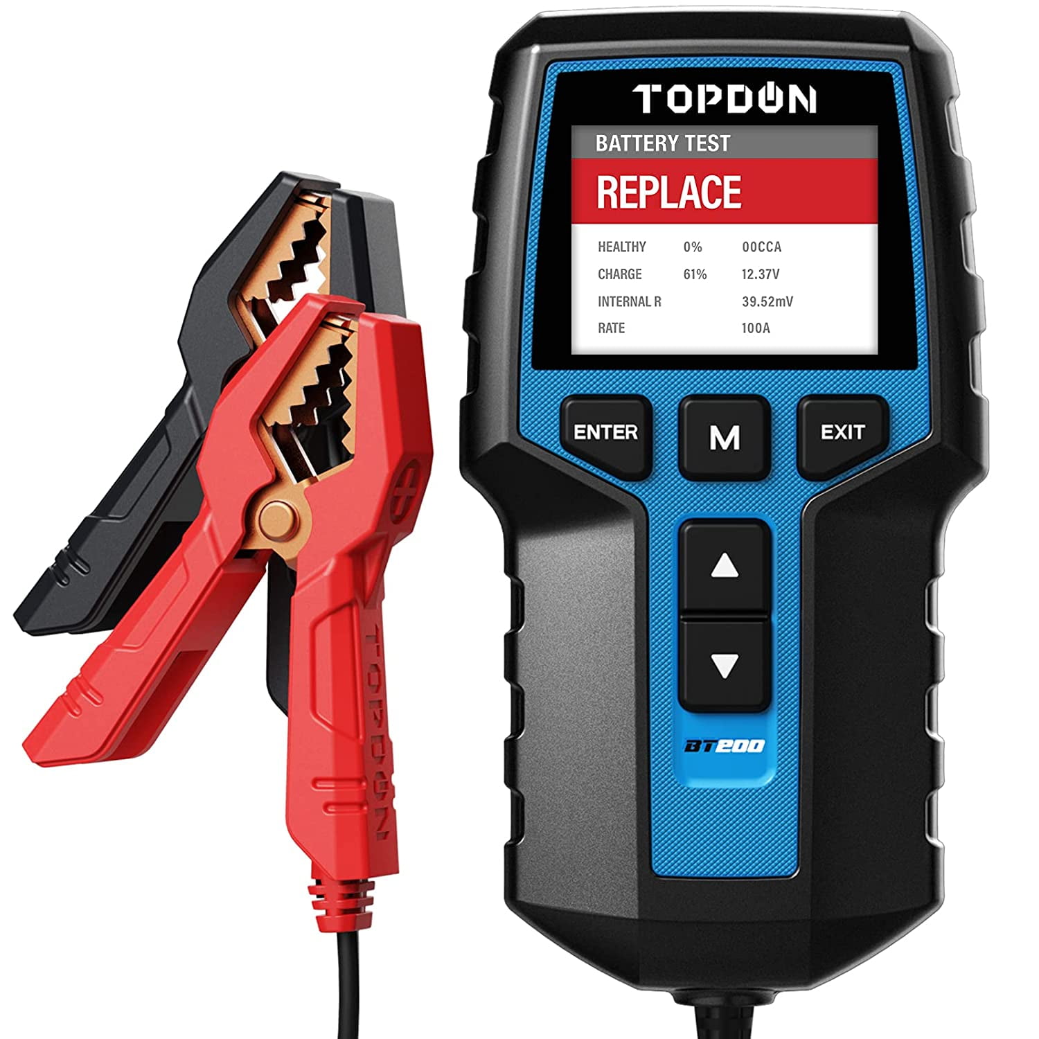 Topdon BT100 12V Automotive Car Battery Tester Charging Cranking Test Analyzer 