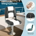 thumbnail image 6 of Gymax 2-Pack Boat Seats Waterproof PVC Leather Cabin Seating w/ Thick Sponge Padding, 6 of 10