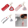 thumbnail image 2 of Portable1eatherLipstick Bag Makeup Pouch Lip Balm Bag Keychain Holder Lipsticks Protective Cover Bag Decoration, 2 of 18