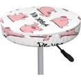 thumbnail image 3 of Velvet Bar Stool Covers Round Stool Cushion Covers Stool Chair Covers Barstool Covers Slipcovers, Stretchy & Elastic Edge Soft Fabric Machine Washable, Dia 13 Inch, Pink Cute Cartoon Pig, 3 of 6