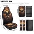 thumbnail image 6 of Xoenoiee Eagle Cross Fire Print 5PCS Faux Leather Cars Accessories for Women, Auto Safety Shoulder Pad Armrest Seat Box Cover Universal Fit Most Vehicles, 6 of 7