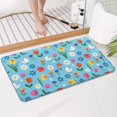 thumbnail image 4 of Pioneer Flower Floral Print Pattern Bathroom Rugs Mat, Non Slip Microfiber Bathroom Rug with Rubber Backing, Soft Mats for Bathroom Floor Tub Shower, 17"x30", 4 of 5