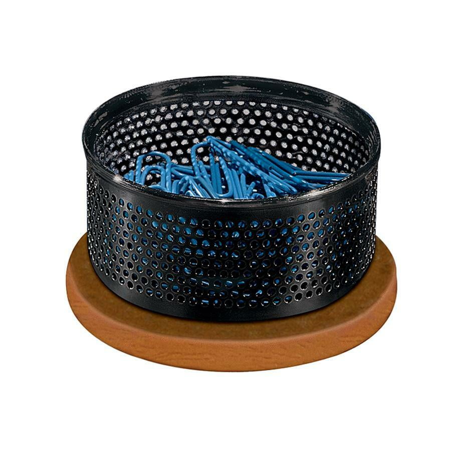 Rolodex Distinctions Paper Clip Holder, Metal/Wood