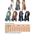 thumbnail image 6 of Haite Women Trench Coat Shawl Neck Outwear Long Sleeve Jacket Ladies Overcoats Cardigan Pea Coats Green XL, 6 of 6