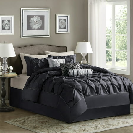 Black Piedmont Tufted Comforter Set (King) 7pc