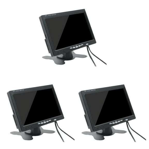 3X Mini TV 7 Inch HD Monitor 800X480 Portable Car LCD Screens on DVD/CMMB Two Input for Passenger Cars Trucks